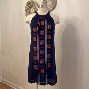 THML Navy Embroidered Dress